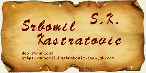 Srbomil Kastratović vizit kartica